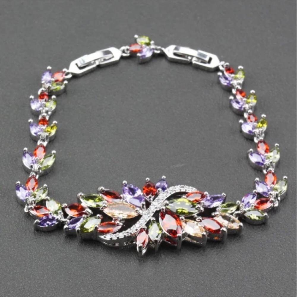 - - Swarovski Elements Bracelet Rainbow Crystals … - image 7